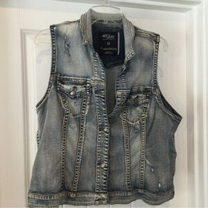 Silver Jeans Co Denim Vest Plus size 1X